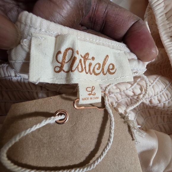 Soft Pink Tulle Puff Sleeve Babydoll  Dress Size L - Picture 6 of 10